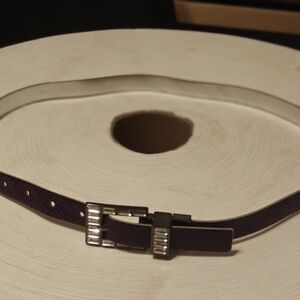 Reversible Bejeweled Belt Purple Silver 37.5"